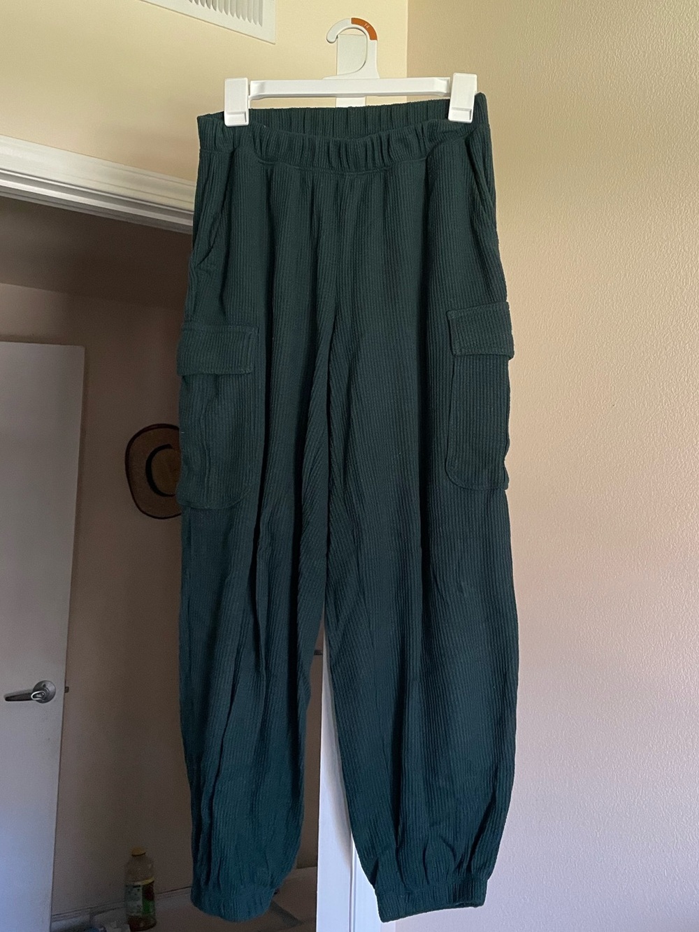 Aerie Dark Green Waffle Pants